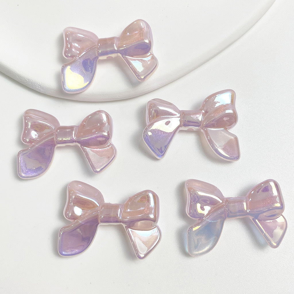 DIY handmade Colorful UV Bow Tie Beads Night Light Phone keychain Material, jewelry accessories