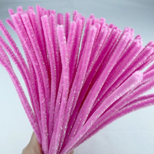 Glitter pipe cleaner DIY raw material fuzzy wire chenille stems multi color for flowers home craft cute animal birthday gift