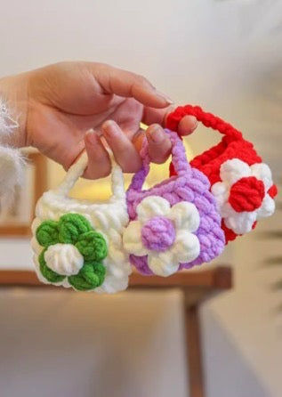 Cute Crochet Bag Woven Earphone Storage Bag Handmade Headphones Boxes Portable Knitted Headset Covers Holder Case Accessory