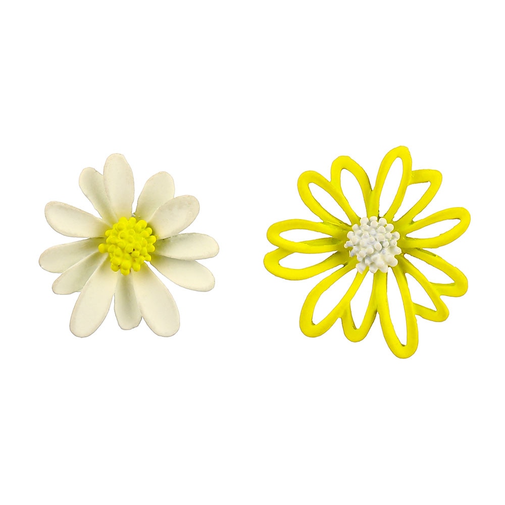 IPARAM New Korean Small Fresh Daisy Flower Stud Earrings 2020 Fashion 5 Color Geometric Flower Earrings Girl Ear Jewelry Gift