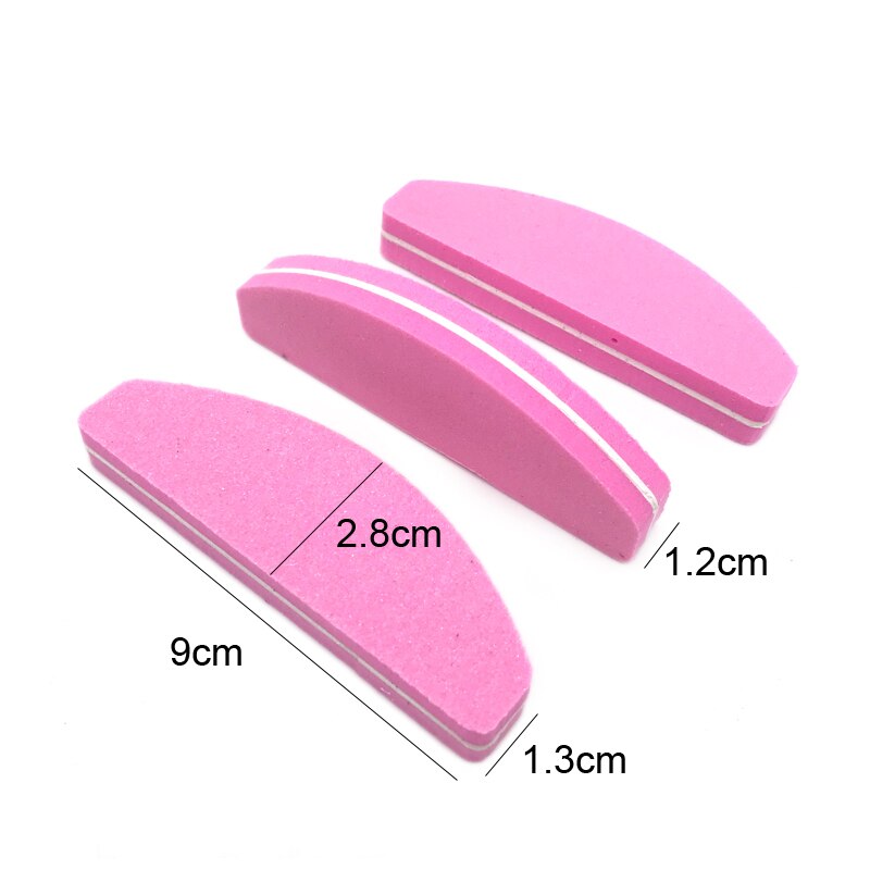 10pcs/ pack 100/180 Grit Nail Files Washable Double-Side Emery Board Nail Buffering Files Salon Manicure Tools Supplier