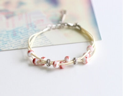 Fashion Delicate Hand-Woven Ceramic Beads Bracelet Originality Chinese Style Bracelet Adorn Article Free Shipping #1443