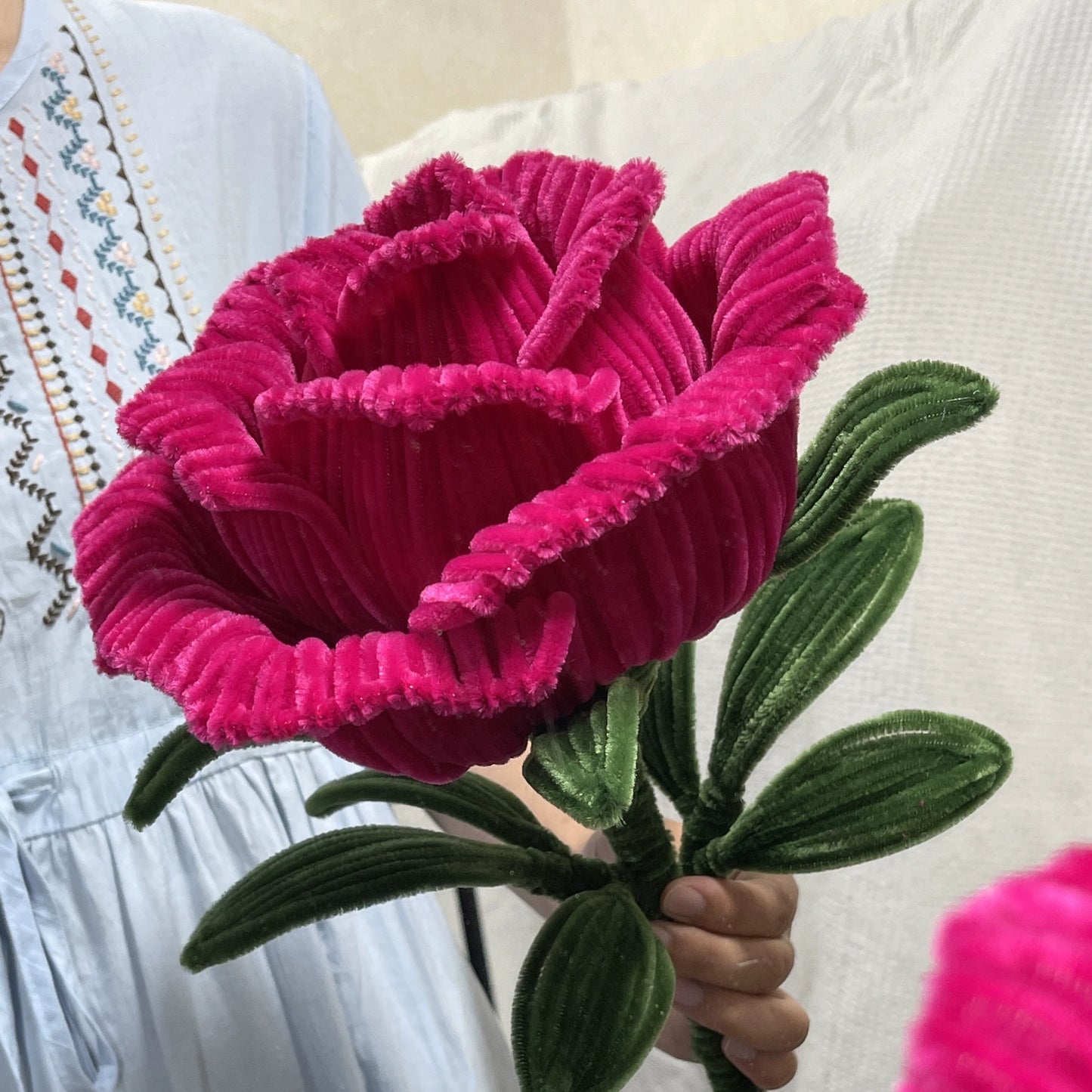 Buatan tangan DIY pembersih pipa multi warna bunga kerajinan rumah hewan lucu hadiah ulang tahun untuk sahabat