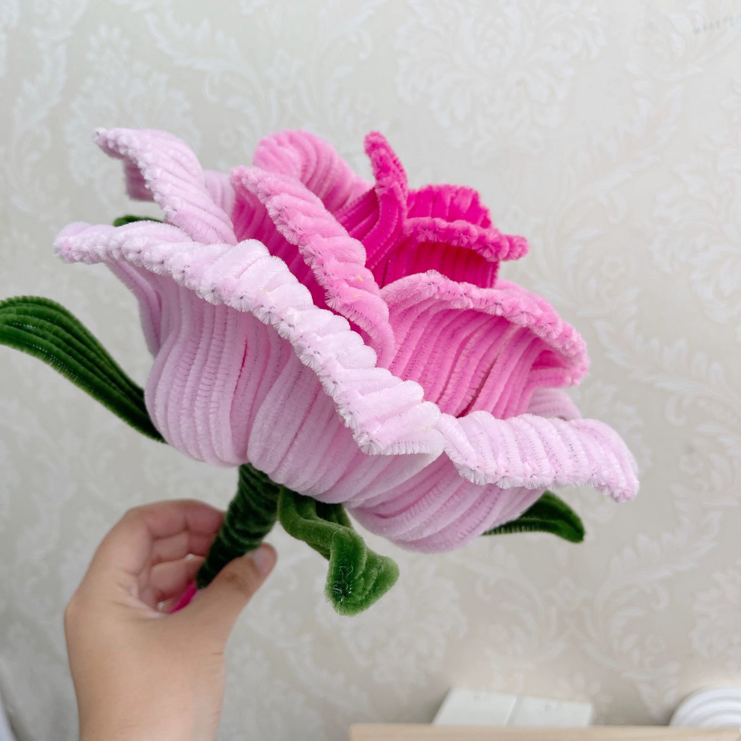Buatan tangan DIY pembersih pipa multi warna bunga kerajinan rumah hewan lucu hadiah ulang tahun untuk sahabat