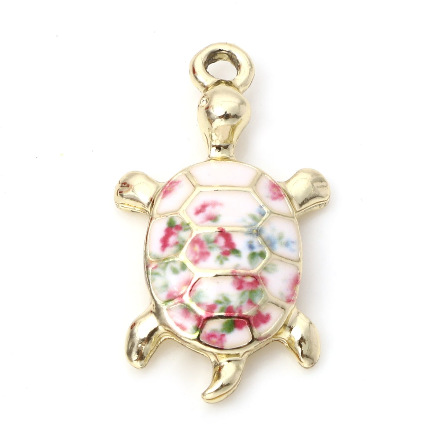 10PCs Ocean Sea Turtle Enamel Animal Charms Multicolor Pendant DIY Jewelry Necklace Bracelets Metal Pendants Jewelry 24mm x 14mm