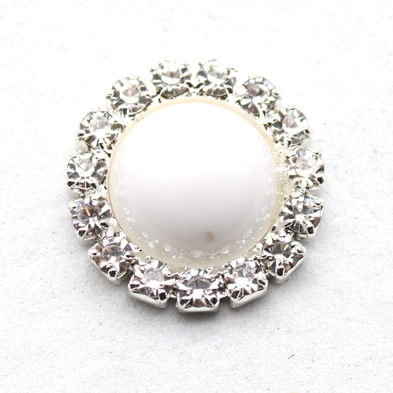 ZMASEY Sale Price 10Pcs/Lot 16MM Rhinestone Buttons Acrylic Diamond Button Invitation gail hair bowknot Flower Accessory