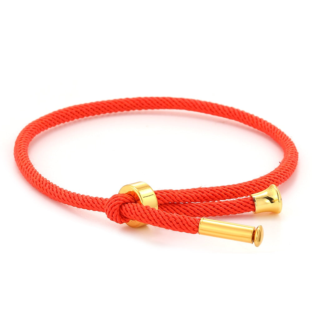 Charm Braided Chain Bracelet for Men Gold Color Women&#39;s Link Bracelets Milanese Rope Wristband Boho Couple Bracelet Gifts Friend