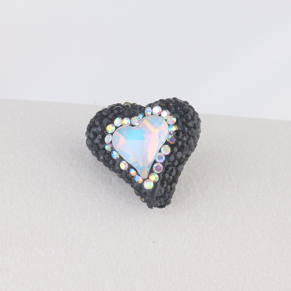 5PCs Heart Shape Charms Multicolor Pendant DIY Jewelry Necklace Bracelets Metal Pendants Jewelry 23mm