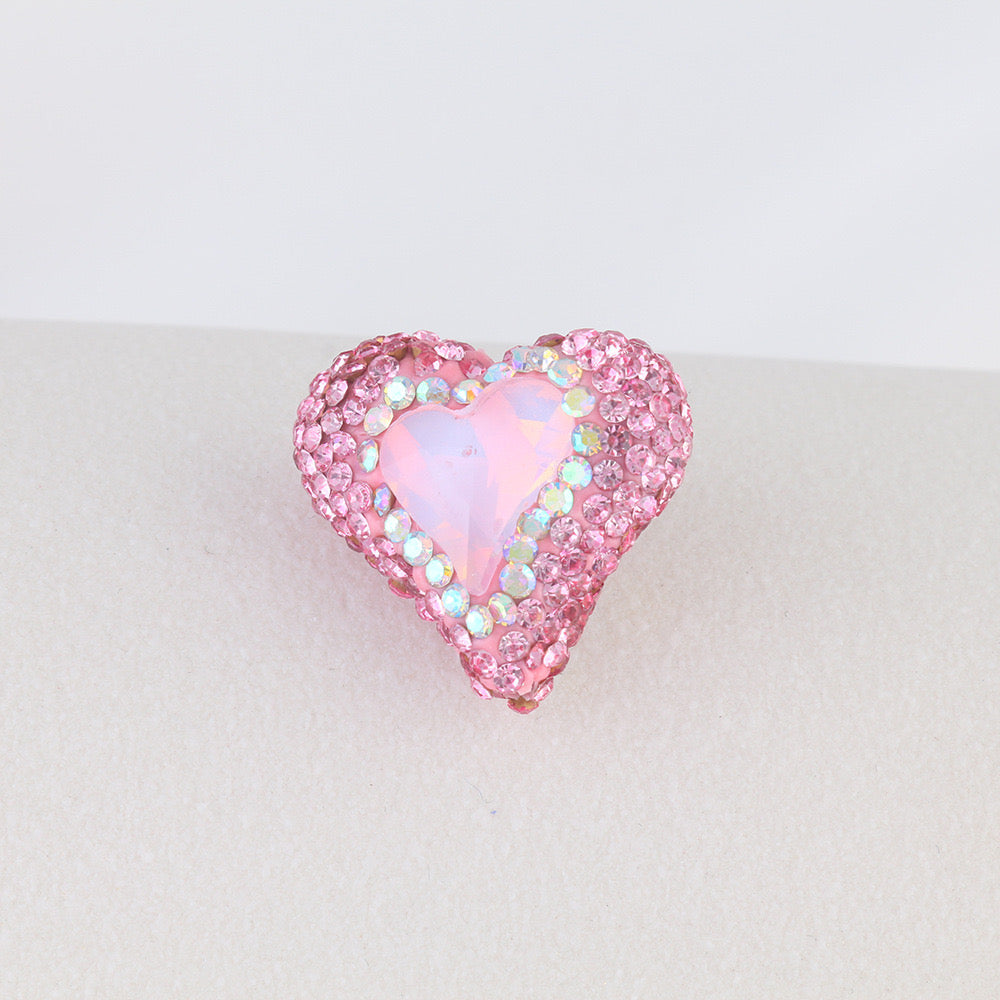 5PCs Heart Shape Charms Multicolor Pendant DIY Jewelry Necklace Bracelets Metal Pendants Jewelry 23mm