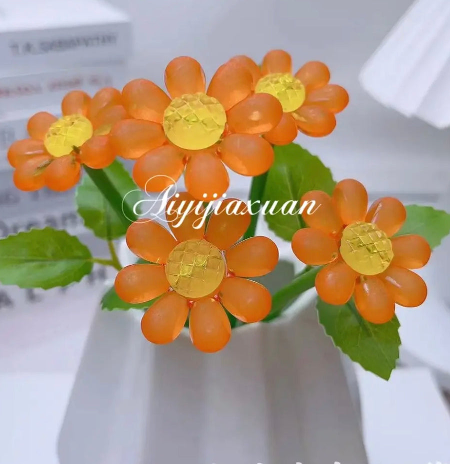 Conjuntos completos de materia prima de flor de peonía de cuentas artificiales diy hechas a mano