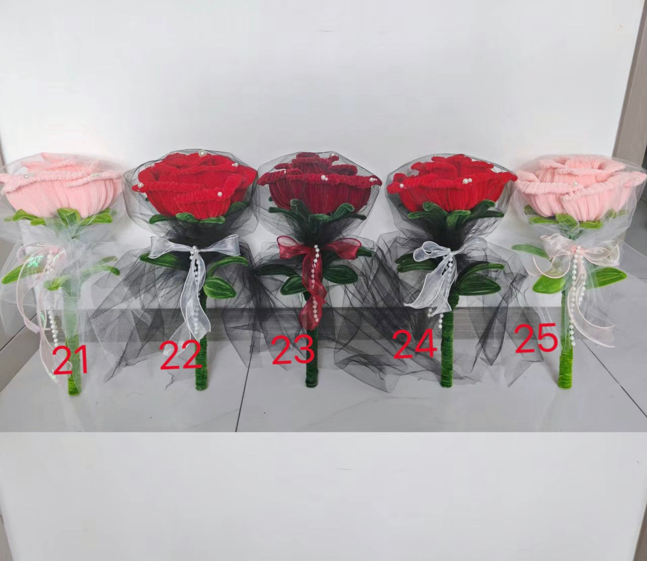 Rose flower finished products handmade big rose flower bouquet best gift mutil color for you