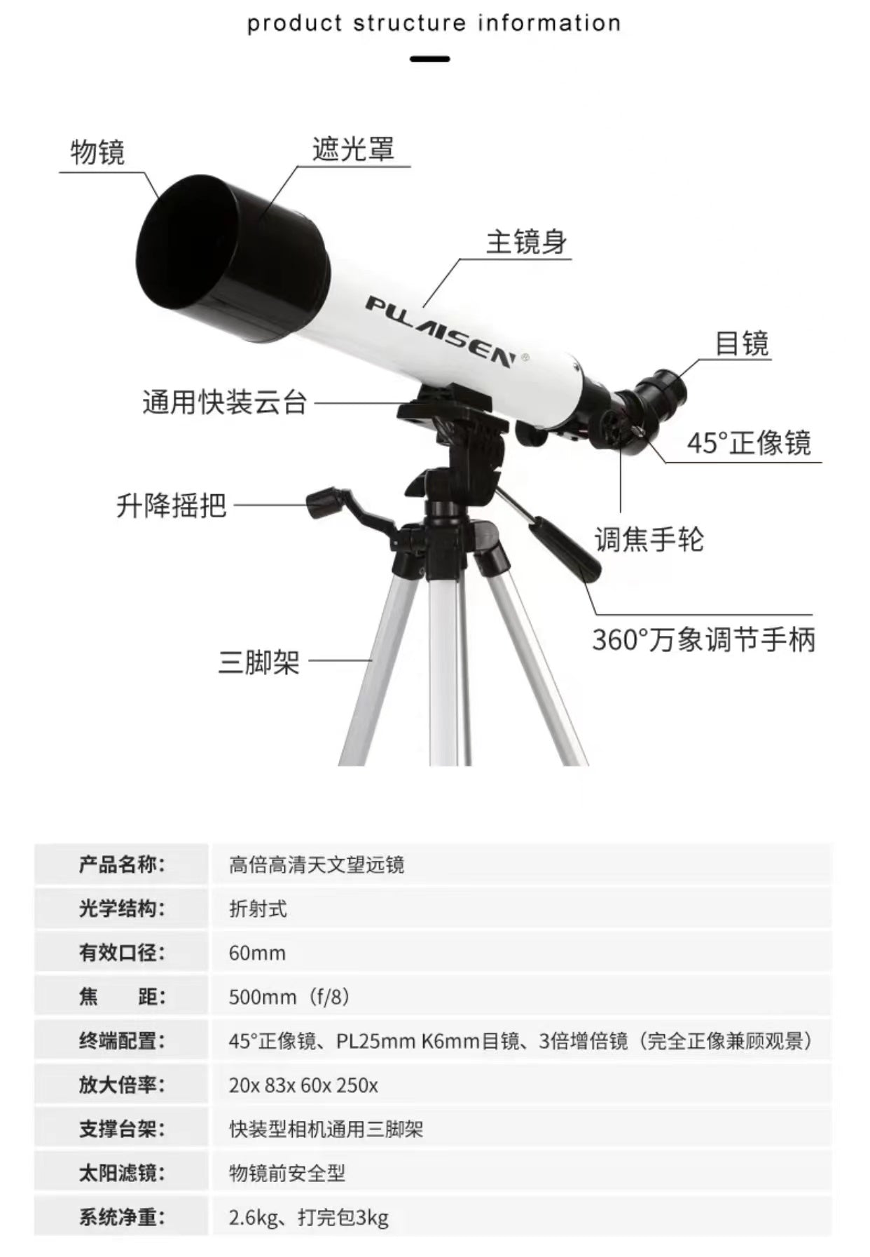 Deep Space Professional Astronomical Telescope - Duo Fashion