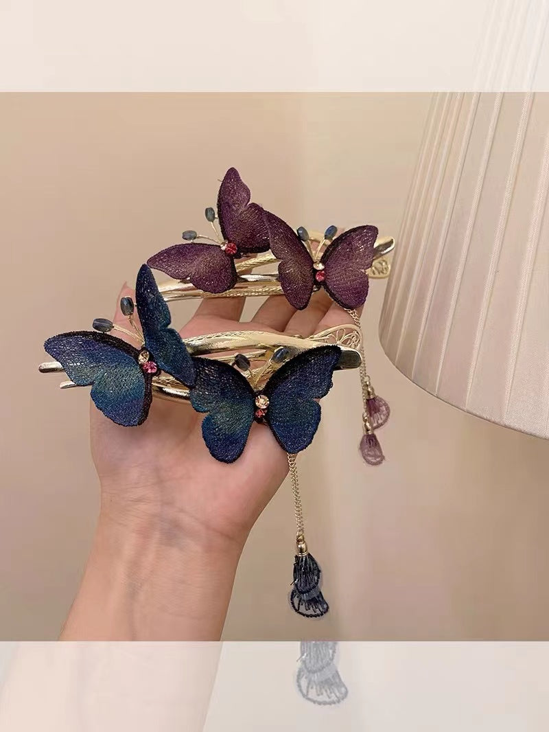 Buatan tangan perhiasan diy kain kupu-kupu rambut klip gadis teman pribadi hadiah ulang tahun