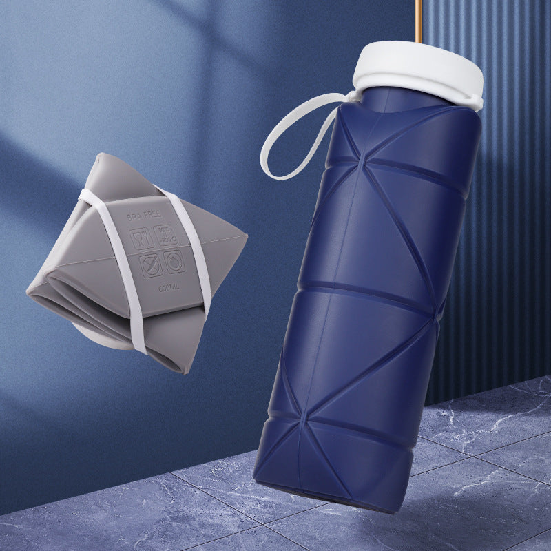 Lipat cangkir silikon portabel yang dapat dilipat untuk hadiah olahraga luar ruangan perjalanan 
