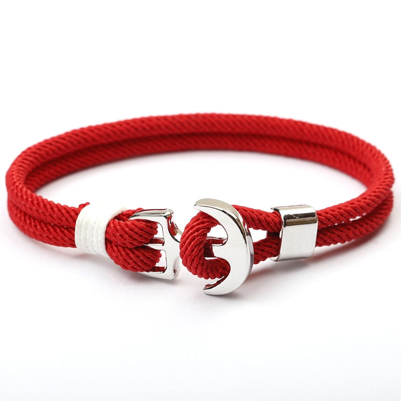 NIUYITID New Red Thread Rope Women&#39;s Bracelets Pirate Charm Anchor Bracelet On Hand pulsera hilo armbandjes dames