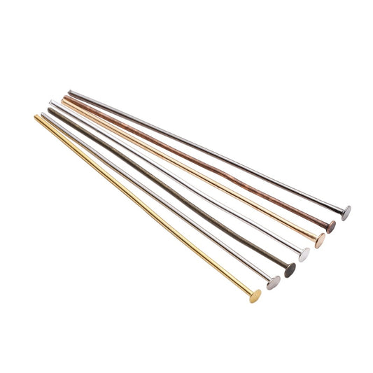 DIY Handmade Jewelry kits Flat Head Pins Gold/Copper/Rhodium Headpins For Jewelry Findings Making DIY Supplies