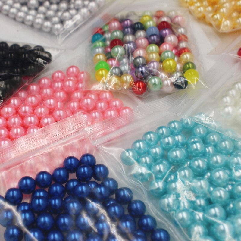  Pearls Beads 3/4/5/6/8mm Assorted Colors ABS Round