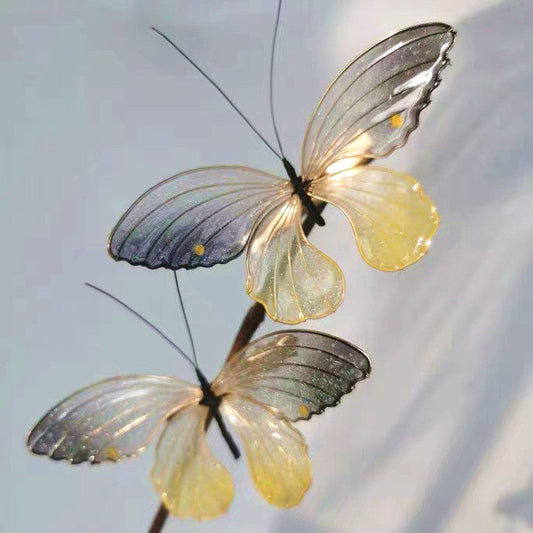 Buatan tangan harpin rambut klip kreatif kupu-kupu bunga buatan cairan produk hadiah kustom aksesoris pribadi