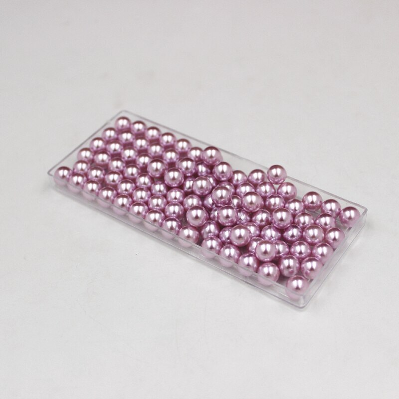 Cuentas redondas de perlas de imitación de resina UV de 3/4/6/8/10mm, cuentas sueltas sin agujeros, joyería artesanal para hacer collares