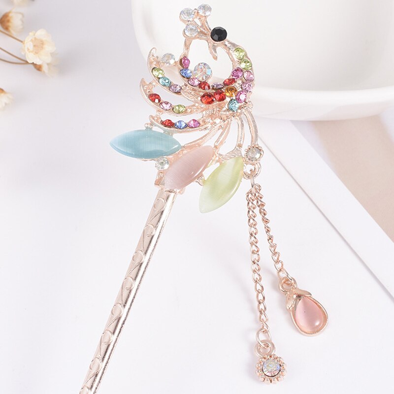 New Retro Hairpins Clips Butterfly Metal Hair Forks Sticks for Women Girls Chinese Hanfu Dress Costume Hair Jewelry
