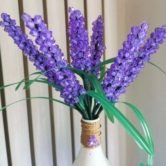 Buatan tangan diy seluruh set Lavender Bunga dekorasi rumah kelopak manik-manik bahan baku aksesoris