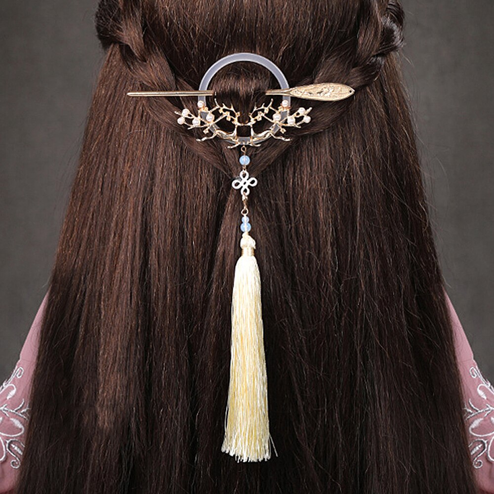 Tujuh Wanita Rambut Perhiasan Langkah Goyang Sisi Rambut Klip Putih Bunga Rambut Pin Headband Gaya Cina Rambut Perhiasan Headpeice JL