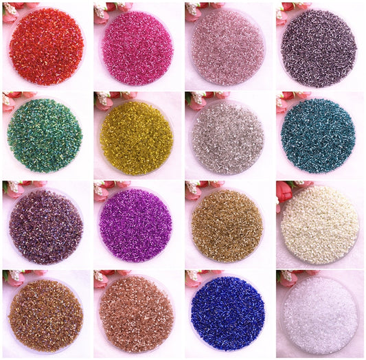 DIY 2*2.5mm 800pcs/lot Czech Cylindrical Glass Bugle Beads European Seed Long Tube Two Hole Loose Beads For Jewelry Making