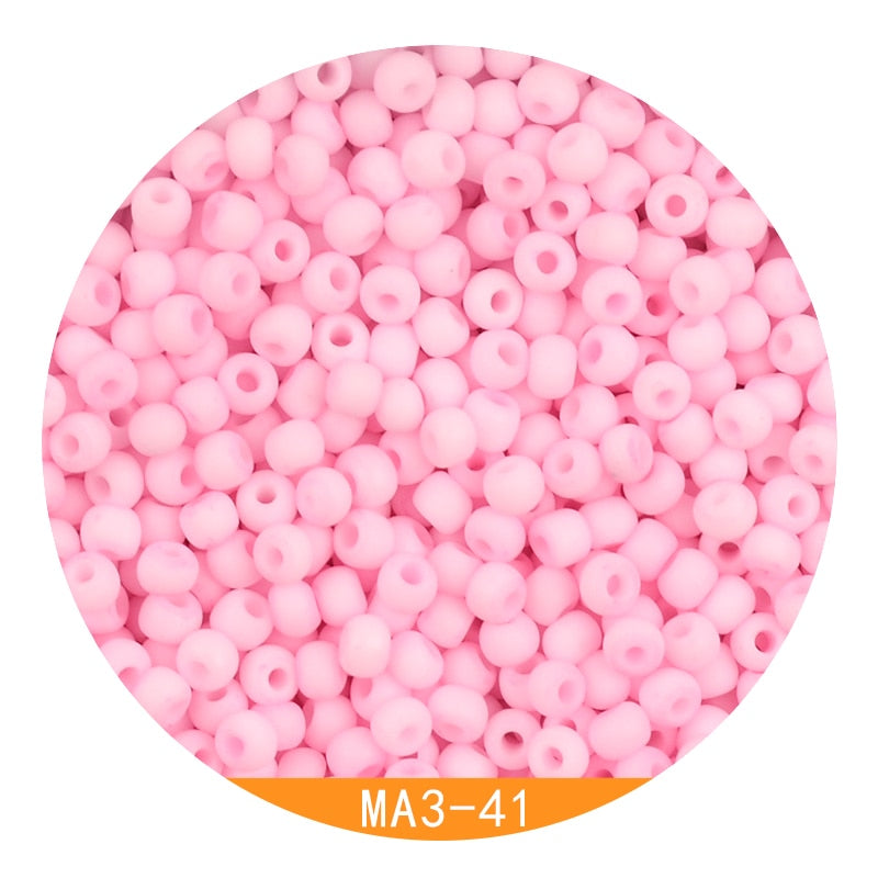 500Pcs 3mm Matte Macaroon Color Glass Seed Beads 8/0 Uniform Round Spacer Beads for DIY Handmade Jewelry Making My Orders Bead
