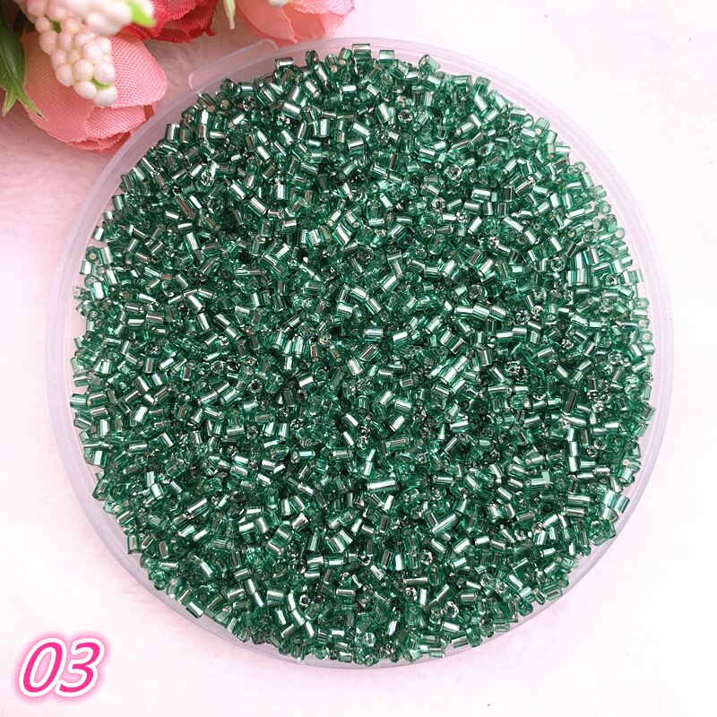 DIY 2*2.5mm 800pcs/lot Czech Cylindrical Glass Bugle Beads European Seed Long Tube Two Hole Loose Beads For Jewelry Making