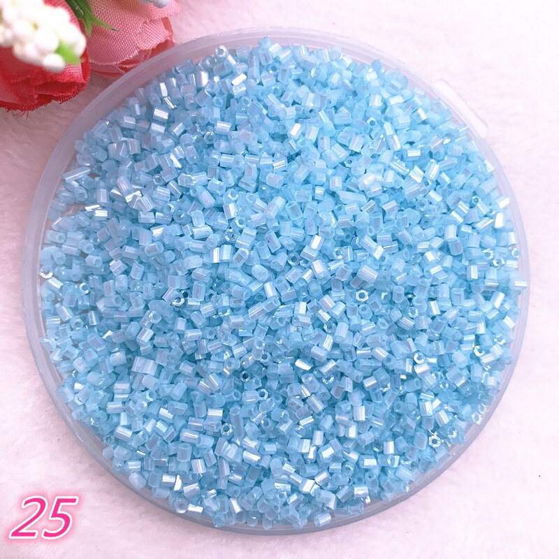 DIY 2*2.5mm 800pcs/lot Czech Cylindrical Glass Bugle Beads European Seed Long Tube Two Hole Loose Beads For Jewelry Making