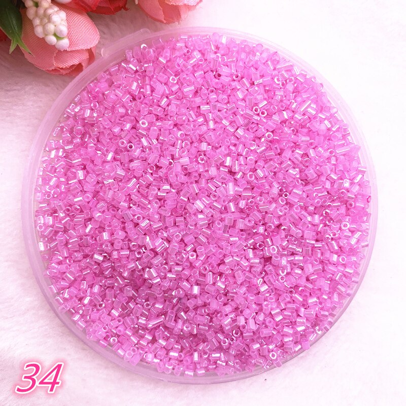 DIY 2*2.5mm 800pcs/lot Czech Cylindrical Glass Bugle Beads European Seed Long Tube Two Hole Loose Beads For Jewelry Making