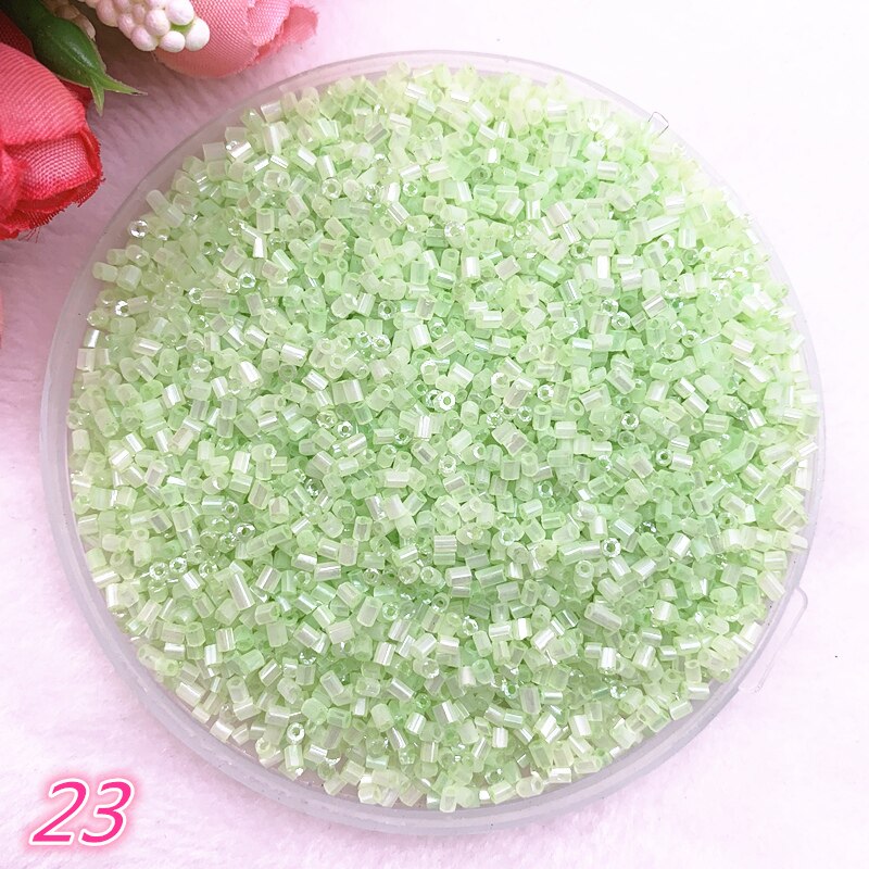 DIY 2*2.5mm 800pcs/lot Czech Cylindrical Glass Bugle Beads European Seed Long Tube Two Hole Loose Beads For Jewelry Making