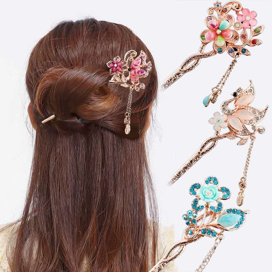 Exquisita horquilla simple antigua tocado horquilla Hanfu antiguo disfraz accesorios para el cabello para niñas