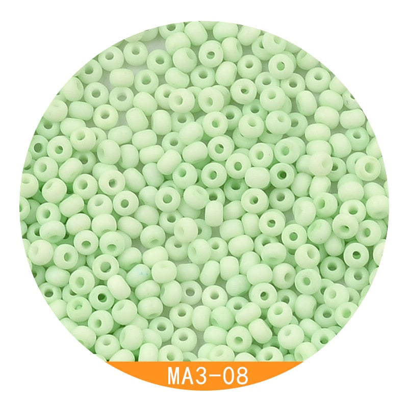 500Pcs 3mm Matte Macaroon Color Glass Seed Beads 8/0 Uniform Round Spacer Beads for DIY Handmade Jewelry Making My Orders Bead