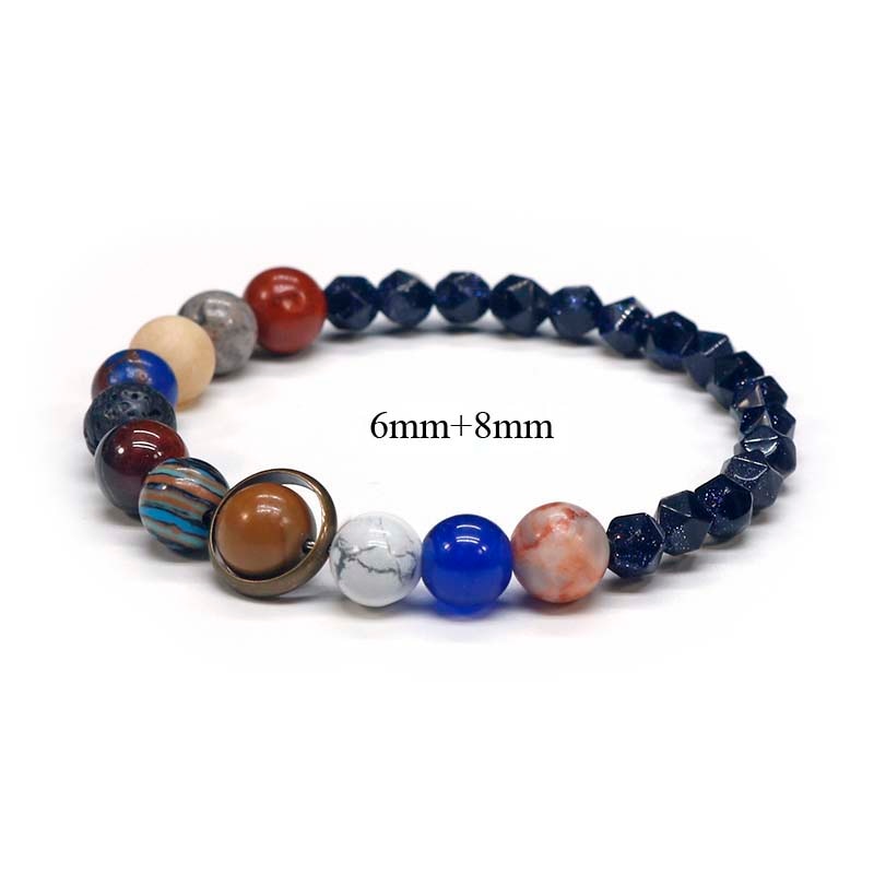 Universe Solar System Bracelet Women Natural Stone Eight Planets Bracelet Men Best Friends Gift For Him Gift For Her MY8