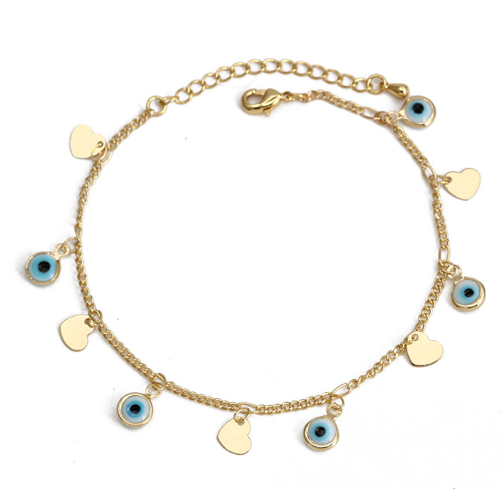 Devil's Eye design new micro-set eye pendant necklace bracelect earring hand ring set - Duo Fashion