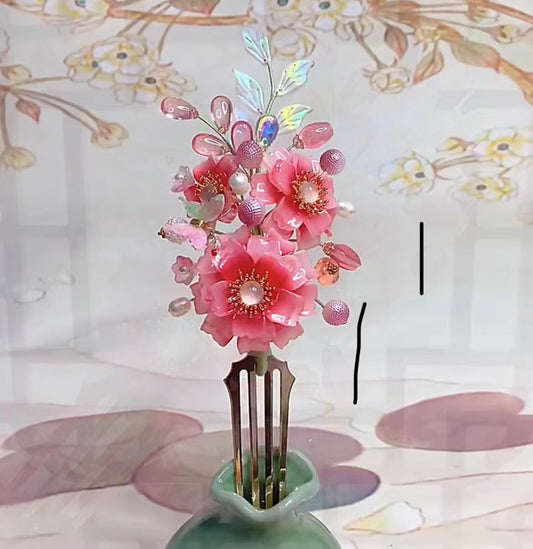 Handmade DIY creative coloured glaze flower hair products custom gift personalized accessories