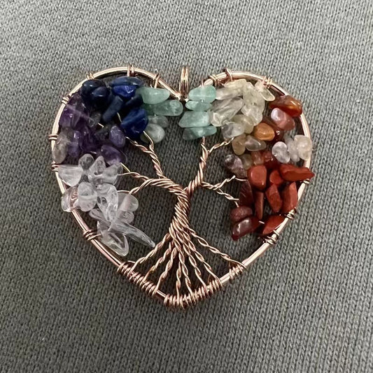 Handmade necklace Retro crystal cool life of tree custom gift