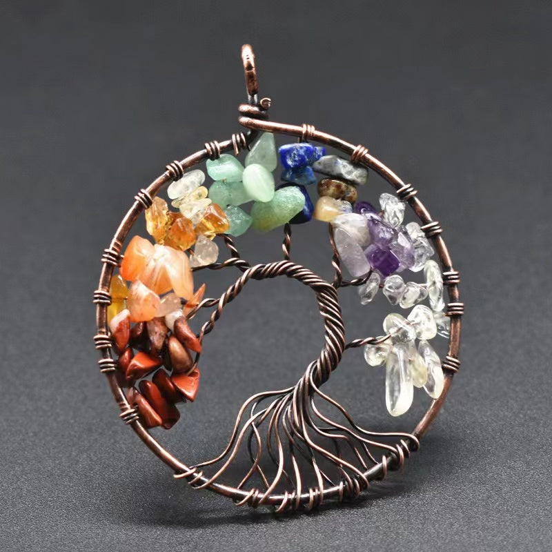 Handmade necklace Retro crystal cool life of tree custom gift - Duo Fashion