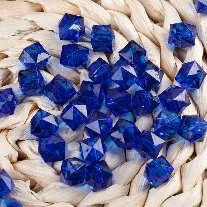 Handmade diy prismatic beads raw material accessories 250g