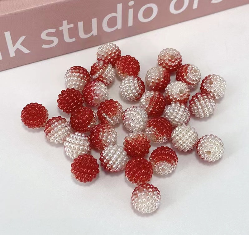 Handmade diy artificial beads bayberry bauhinia raw material accessories 200pcs