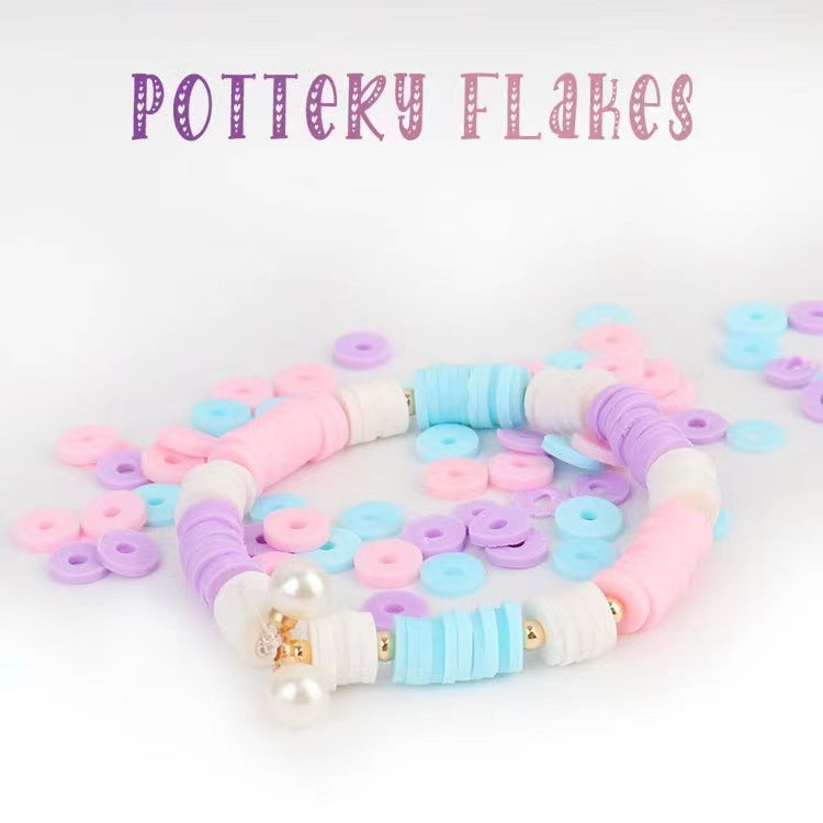 Handmade Jewelry Bracelet Making Kit Fashion Colorful DIY Polymer Clay Acrylic Letter Beads Kit