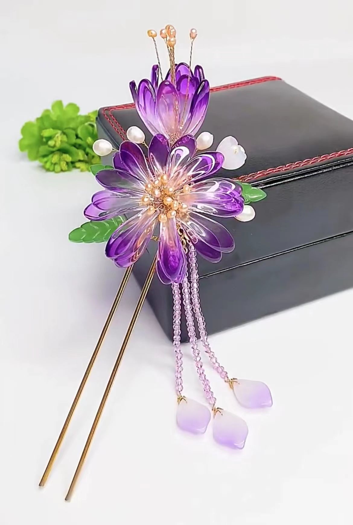 Pin de pelo de flor de material crudo hecho a mano DIY, regalo de flor de animal personalizado, accesorios personalizados