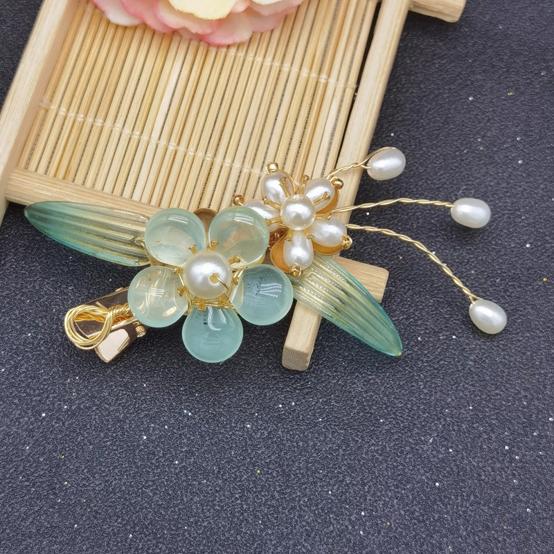 Handmade DIY coloured glaze flower hairclip hairpin custom gift personalized accessories - Duo Fashion