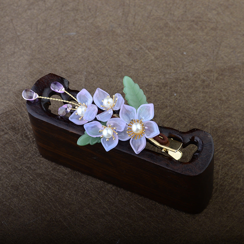 Handmade DIY coloured glaze flower hairclip hairpin custom gift personalized accessories - Duo Fashion