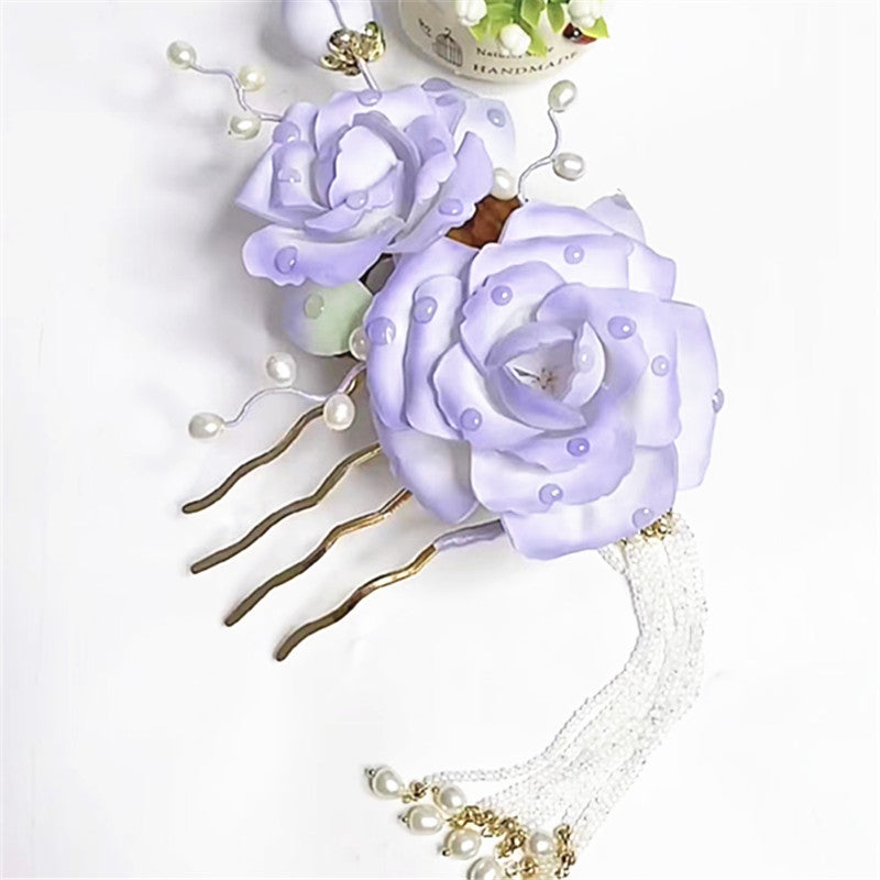 Handmade flower hair clip hair pin hair products custom gift personalized accessories