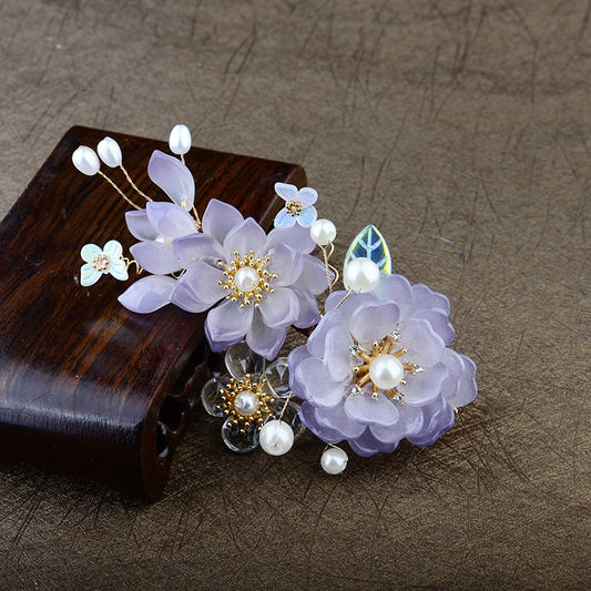 Horquilla de flor de esmalte de colores hecha a mano DIY, regalo personalizado, accesorios personalizados