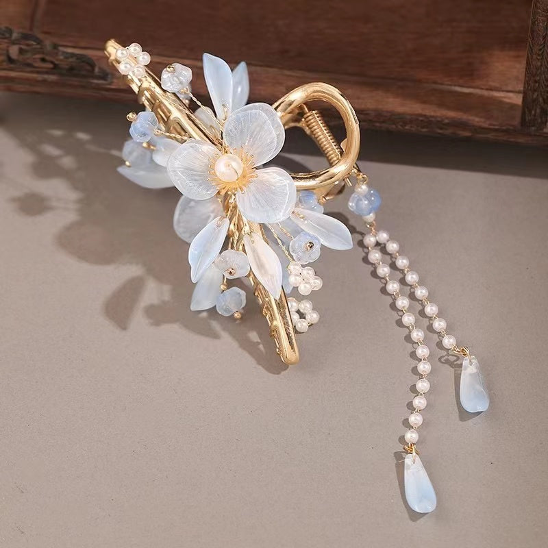 Handmade DIY coloured glaze flower hair fork custom gift personalized accessories