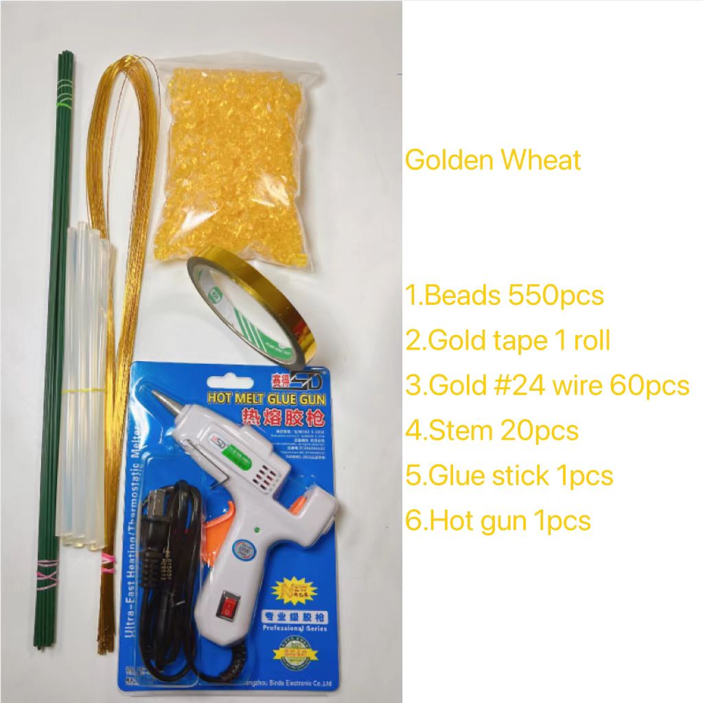 Handmade diy whole sets Golden Wheat home decoration petal beads raw material accessories