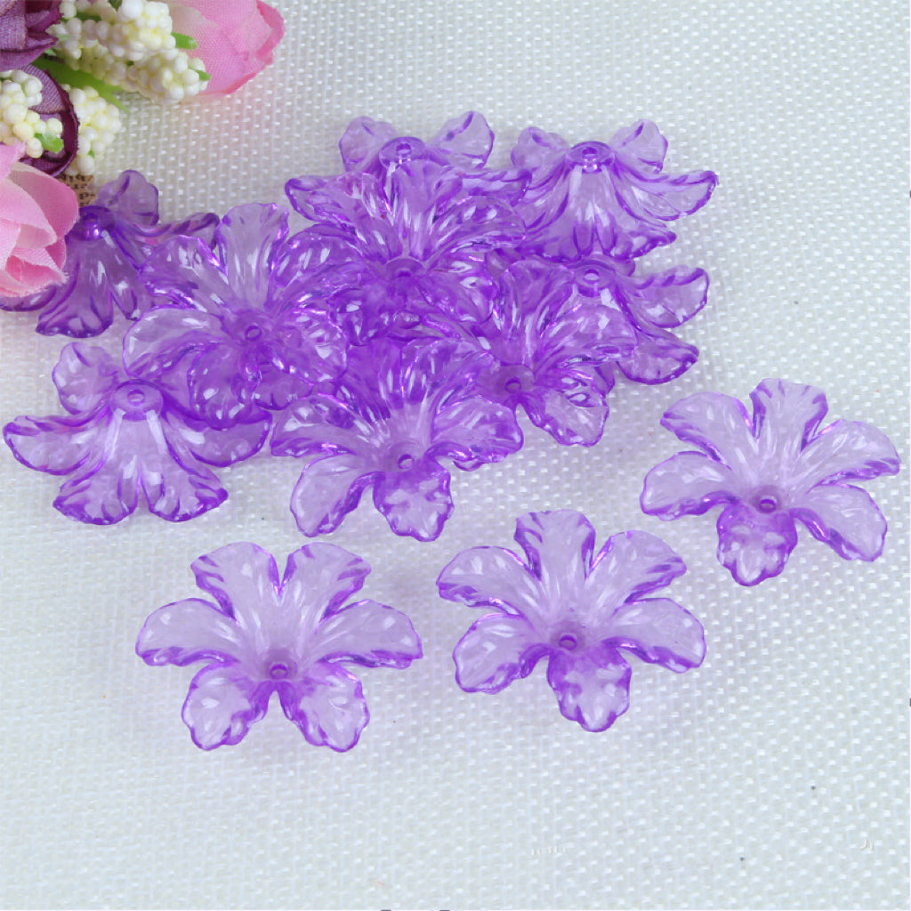 Handmade diy multi color flower receptacle petal steel wire raw material accessories